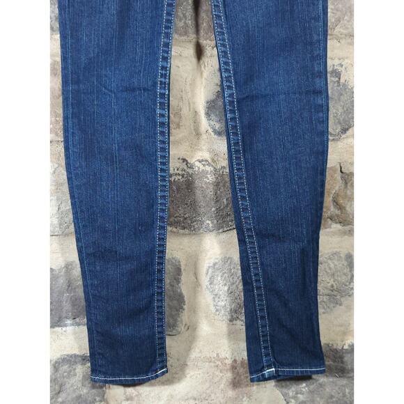 True Religion Jeans Woman's 28 Julie Dark Wash Bejeweled Y2K Button Pockets - Picture 5 of 14